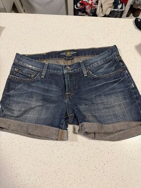 Lucky Brand Medium Wash Rolled Hem Denim Shorts